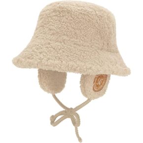 WHITE SANDS MOJA Unisex Fleece Earmuff Bucket Hat Faux Fur SKADI