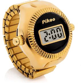 Pikoo: Unisex Digital Ring Watch w/Made in Japan Movement, One Size Fits All (Classic Black) in Saudi Arabia