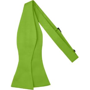 Jacob Alexander Men's Self Tie Freestyle Solid Color Bowtie in Kuwait
