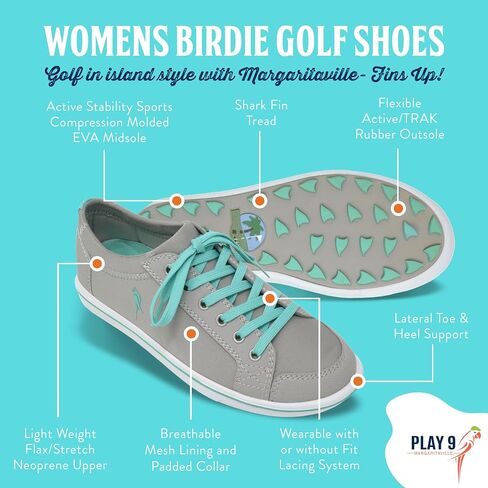 Margaritaville Golf Shoes, The Birdie, Spikeless Womens Golf Shoe, Ladies Golf Footwear with Rubber Toe Guard and Stability Heel Frame, Lace Up Athletic Shoe in Saudi Arabia