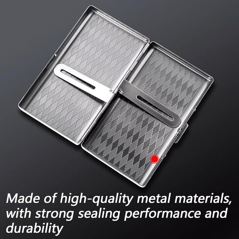Retro Metal lozenge space pattern case,14 Capacity,Metal Plated Metallic Glossy Black,Double-Sided,Bank Card case, Cash Box(100mm King Size) (gun black) in Saudi Arabia
