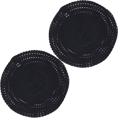 an Womens Crochet Flower Beanie Hats Lightweight Cutout Knit Beret Fashion Cap in Kuwait
