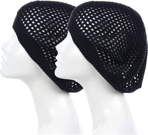 an Womens Crochet Flower Beanie Hats Lightweight Cutout Knit Beret Fashion Cap in Kuwait