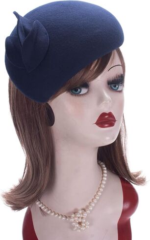 Lawliet Teardrop Women Wool Felt Fascinator Hat Flower Tam Beret Casque A574 in Saudi Arabia