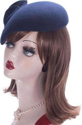 Lawliet Teardrop Women Wool Felt Fascinator Hat Flower Tam Beret Casque A574 in Saudi Arabia