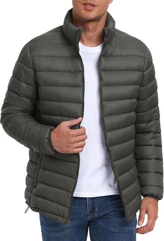 Cityork Men's Puffer Jacket Lightweight Winter Coats Water-Resistant Insulated Puffy Jacket for Hiking Travel Snow in Saudi Arabia