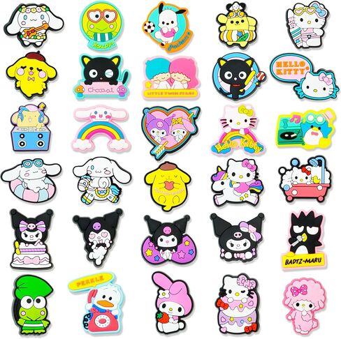 زينة أحذية Kawaii Friends ساحرة لطيفة - 30 قطعة من الصنادل زينة ساحرة للأطفال والبنات والكبار والنساء هدايا الحفلات (Kawaii 30 قطعة) in Kuwait