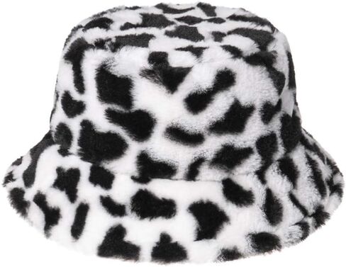 PURFANREE Women's Soft Faux Fur Bucket Hat Fluffy Winter Warmer Fisherman Cap in Kuwait