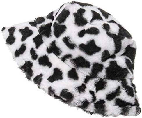 PURFANREE Women's Soft Faux Fur Bucket Hat Fluffy Winter Warmer Fisherman Cap in Kuwait