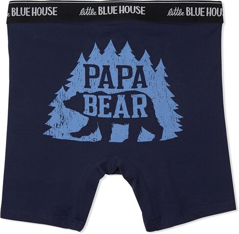 Little Blue House by Hatley Men's Novelty Boxer Briefs, Papa Bear, Large in Kuwait