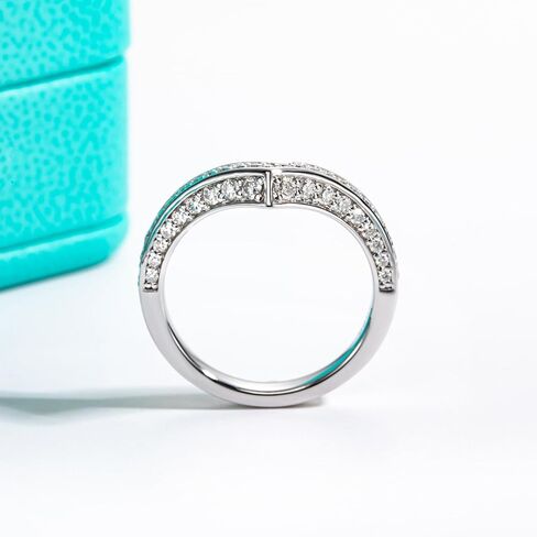 AnuClub Moissanite Engagement Rings 3.55/4.08cttw D Color VVS1 925 Sterling Silver Crown Wedding Rings Mask Promise Ring Wedding Band Eternity Rings for Women with Certificate in Saudi Arabia