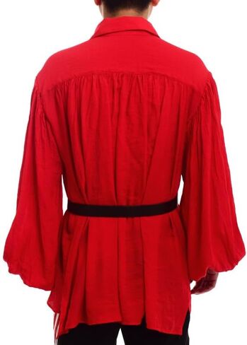 GRACEART Renaissance Men's OR Women's Pirate Shirt with Belt Medieval Cotton Linen Shirts in Saudi Arabia