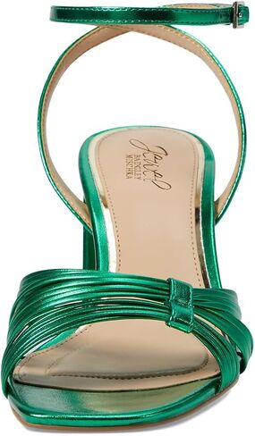 Jewel Badgley Mischka Michelle Metallic Strappy Block Heels in Saudi Arabia