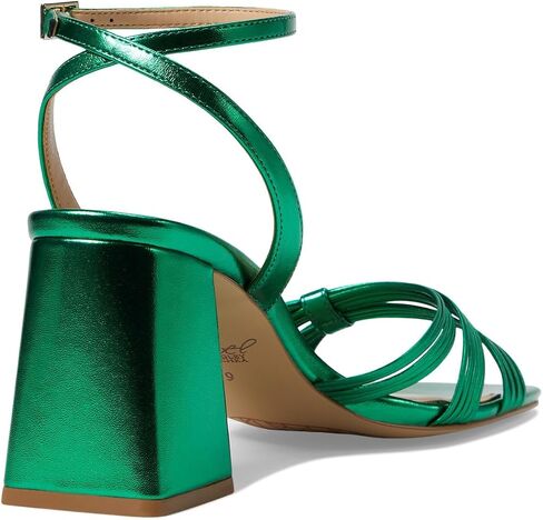 Jewel Badgley Mischka Michelle Metallic Strappy Block Heels in Saudi Arabia