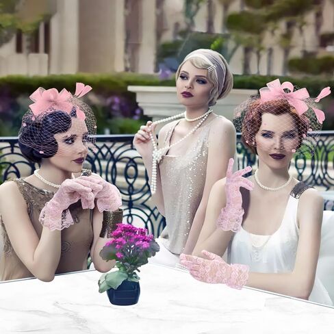 Fascinators for Women Tea Party,Kentucky Derby Hats for Women,Tea Party Hat,Victorian Bride Hat,1920s Accessories in Saudi Arabia