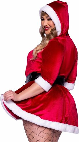 زي Leg Avenue النسائي مكون من قطعتين من أزياء Mrs Claus Santa Christmas مع فستان بغطاء للرأس وحزام in Saudi Arabia