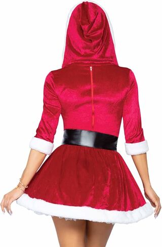 زي Leg Avenue النسائي مكون من قطعتين من أزياء Mrs Claus Santa Christmas مع فستان بغطاء للرأس وحزام in Saudi Arabia