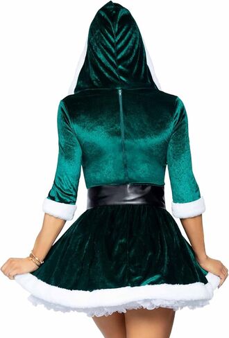 زي Leg Avenue النسائي مكون من قطعتين من أزياء Mrs Claus Santa Christmas مع فستان بغطاء للرأس وحزام in Saudi Arabia