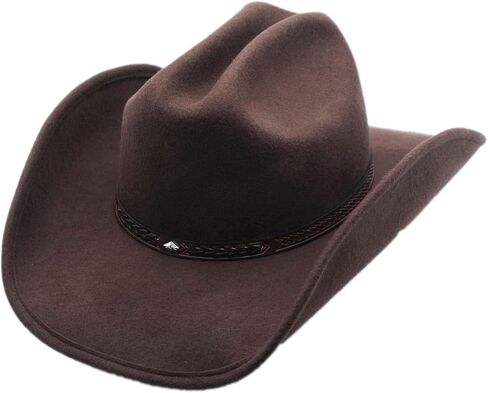 قبعة رعاة البقر الغربية من الصوف الغربي قابلة للتشكيل، كانيون فضي in Kuwait