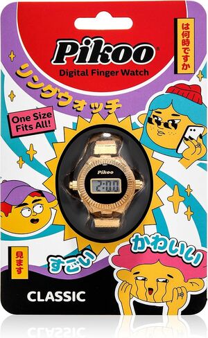 Pikoo: Unisex Digital Ring Watch w/Made in Japan Movement, One Size Fits All (Classic Black) in Saudi Arabia