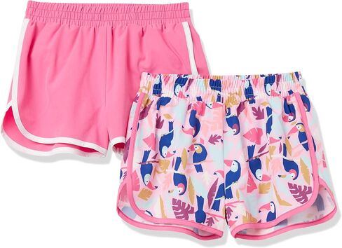 Amazon Essentials Girls and Toddlers' Active Running Short, Pack of 2 in Saudi Arabia