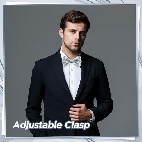 Sparkling Glitter Men's Pre-Tied Bow Tie Shiny Sequins Bowtie for Banquet Carnival Party Christmas Fancy Dress in Saudi Arabia