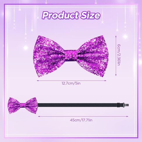 Sparkling Glitter Men's Pre-Tied Bow Tie Shiny Sequins Bowtie for Banquet Carnival Party Christmas Fancy Dress in Saudi Arabia