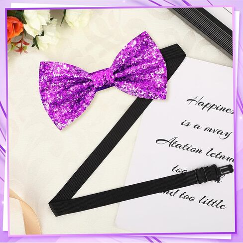 Sparkling Glitter Men's Pre-Tied Bow Tie Shiny Sequins Bowtie for Banquet Carnival Party Christmas Fancy Dress in Saudi Arabia