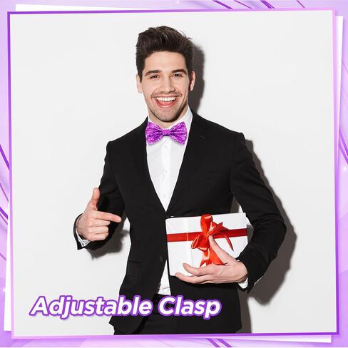 Sparkling Glitter Men's Pre-Tied Bow Tie Shiny Sequins Bowtie for Banquet Carnival Party Christmas Fancy Dress in Saudi Arabia