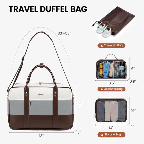 LOVEVOOK Weekender Travel Duffel Bag, Personal Item Duffle Bags for Women with Laptop Compartment, Overnight Bag with Toiletry Bag, Yoga Gym Bag with Wet Pocket, Hospital Bag for Labor and Delivery in Kuwait