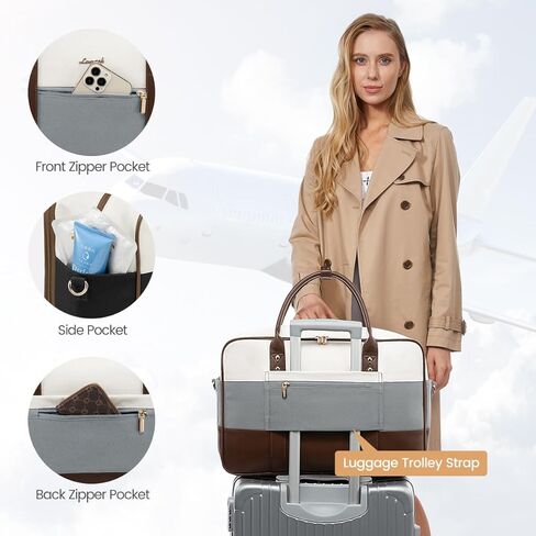 LOVEVOOK Weekender Travel Duffel Bag, Personal Item Duffle Bags for Women with Laptop Compartment, Overnight Bag with Toiletry Bag, Yoga Gym Bag with Wet Pocket, Hospital Bag for Labor and Delivery in Kuwait