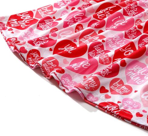 Toddler Girls Valentine's Day Twirl Dress Love and Heart Long Sleeve Dresses in Saudi Arabia