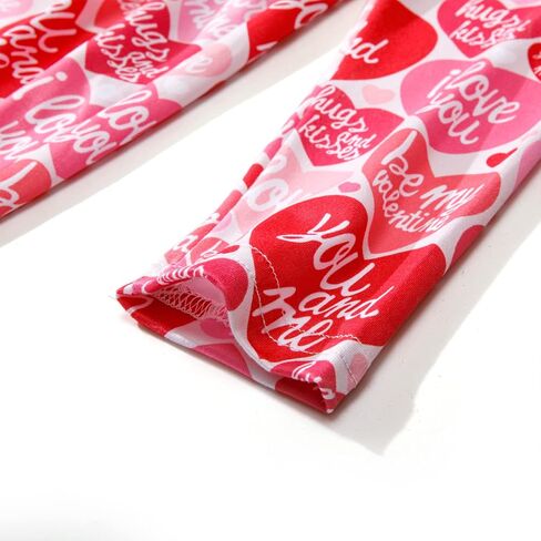 Toddler Girls Valentine's Day Twirl Dress Love and Heart Long Sleeve Dresses in Saudi Arabia