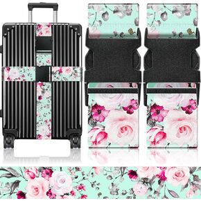 Slohif Luggage Straps for Suitcases Travel Belt Accessories Luggage Connector Identifiers Over Handle with Buckle Unique Nylon Adjustable Strap for Sleeping Bag Car Seat Art(2 Pack) in Kuwait