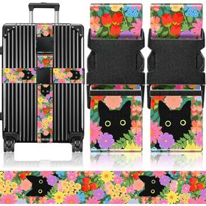 Slohif Luggage Straps for Suitcases Travel Belt Accessories Luggage Connector Identifiers 2 Pack Over Handle with Buckle Unique Nylon Adjustable Strap for Sleeping Bag Car Seat Airplane in Kuwait