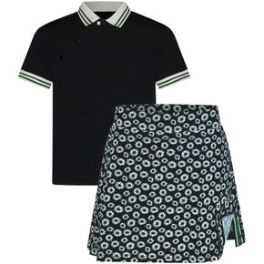 Marie Birdie Bundle Go Ask Alice Short Sleeve Black + Go Ask Alice Skirt Daisy with Pockets and Shorts - Junior Girls Golf Outfit for Teens and Tweens 16 Years Old in Kuwait