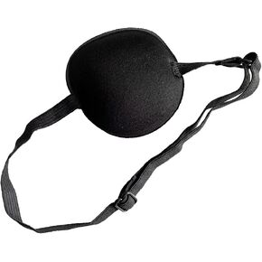 Adults Kids Black Eyepatch,Comfortable Eye Patch Strabismus Adjustable Eye Patch Eye Mask for Recovery Eye Cosplay Prop in Saudi Arabia