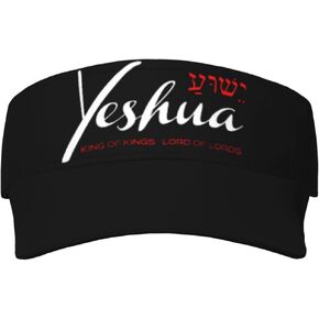 Yeshua Jesus Christian واقي من الشمس قبعة رياضية قابلة للتعديل قبعة الشمس للشاطئ وحمام السباحة والتنس للجنسين باللون الأسود in Kuwait