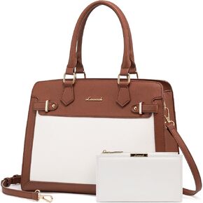 LOVEVOOK Purses and Handbags for Women, Tote Shoulder Bag Satchel Black Purse and PU Leather Top Handle for ladies in Kuwait