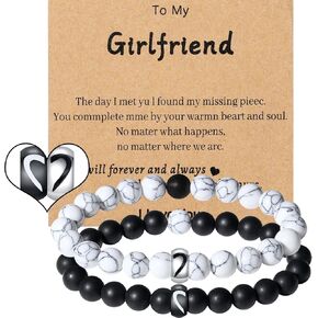 MAIBAOTA Couples Bracelets, Matching His and Hers Bracelets, Couple Jewelry Gifts for Boyfriends Girlfriends Hsuband Wife, Valentines Day Anniversary Birthday Gifts in Kuwait