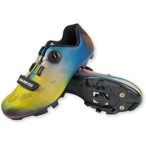 أحذية Darevie الرجالية لركوب الدراجات MTB، أحذية الدراجة الجبلية مع مشبك متعدد الوظائف بدون دواسة حذاء ركوب الدراجات الملون العاكس in Kuwait