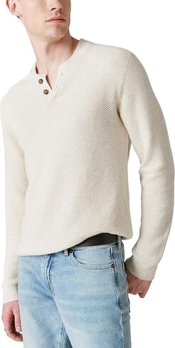 Lucky Brand Men's Cloud Soft Henley Sweater in Saudi Arabia