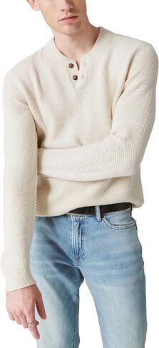 Lucky Brand Men's Cloud Soft Henley Sweater in Saudi Arabia