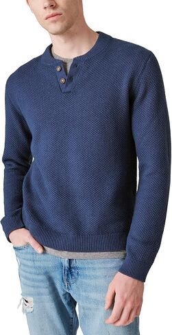 Lucky Brand Men's Cloud Soft Henley Sweater in Saudi Arabia