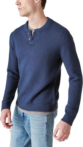 Lucky Brand Men's Cloud Soft Henley Sweater in Saudi Arabia