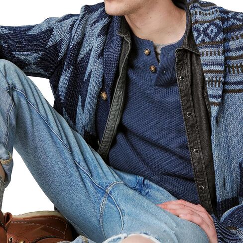 Lucky Brand Men's Cloud Soft Henley Sweater in Saudi Arabia