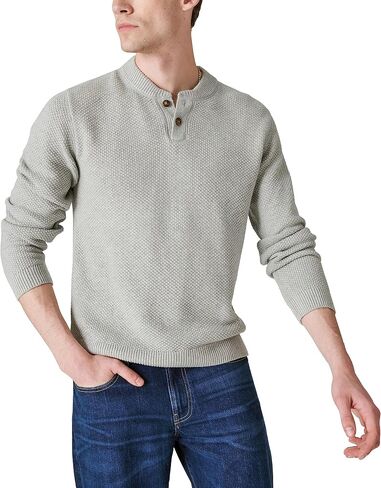 Lucky Brand Men's Cloud Soft Henley Sweater in Saudi Arabia