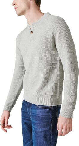 Lucky Brand Men's Cloud Soft Henley Sweater in Saudi Arabia