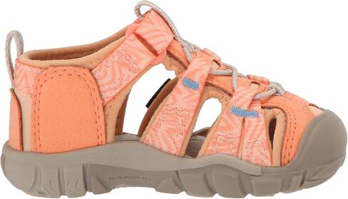 KEEN Kids Seacamp 2 CNX Closed Toe Sandals, Papaya Punch/Marina, 6 US Unisex Toddler in Kuwait