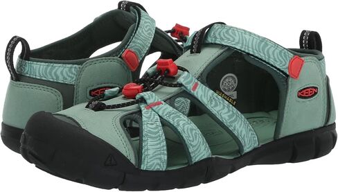 KEEN Kids Seacamp 2 CNX Closed Toe Sandals, Granite Green/Cayenne, 6 US Unisex Toddler in Saudi Arabia